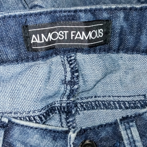 Almost Famous Dark Destructed Skinny Jeans 0 Zero - Picture 4 of 11